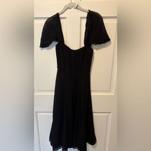 Reformation black chiffon midi special occasion women’s dress xs x-small